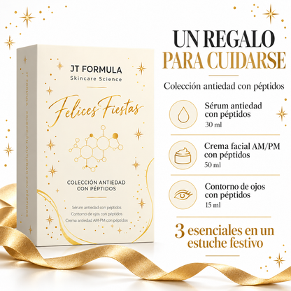 Caja Regalo Antiedad Con Péptidos Jt Formula – Sérum 30 Ml + Crema Facial 50 Ml + Contorno De Ojos 15 Ml_4