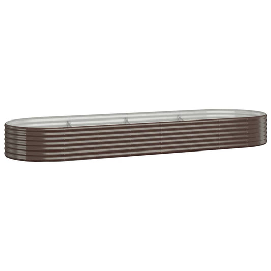 Jardinera Arriate Acero Galvanizado Marrón 322x100x36cm_0