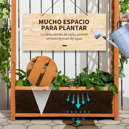 Outsunny Jardinera Enrejado Con Arco Para Trepadoras Cultivos Flores 83x36x152cm_4
