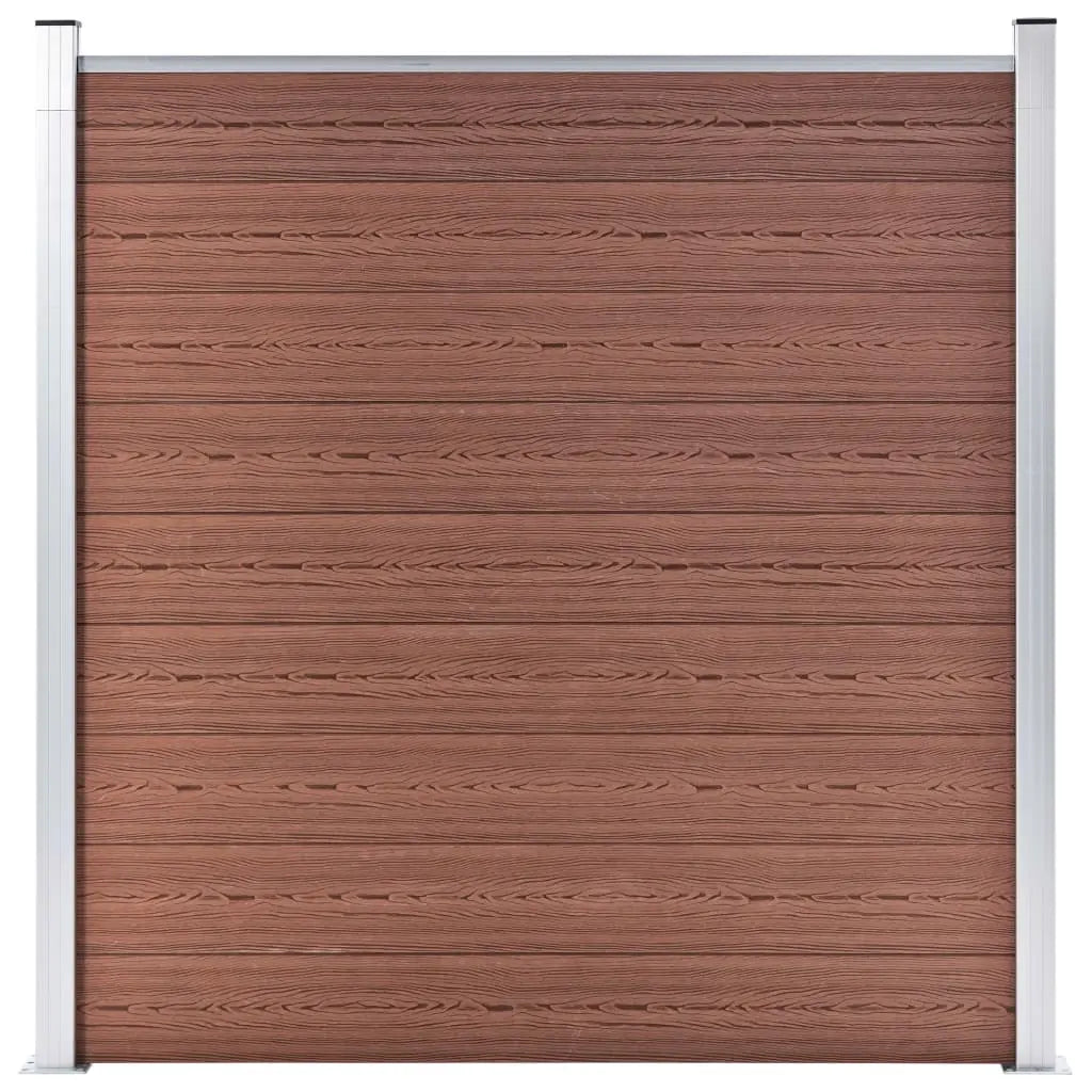 Valla De Jardín De Wpc Marrón 180x186 Cm / Vetonek_3