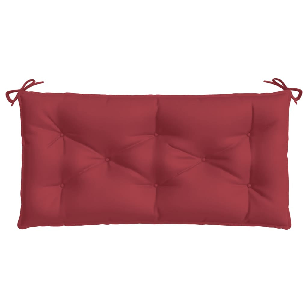 Vidaxl Cojín De Banco De Jardín Tela Oxford Rojo Tinto 100x50x7 Cm_3