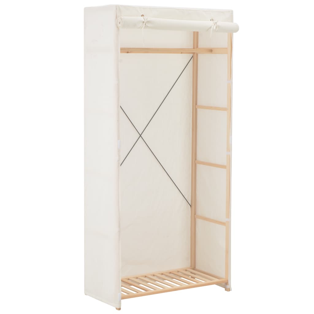 Armario De Tela Blanco 79x40x170 Cm_1