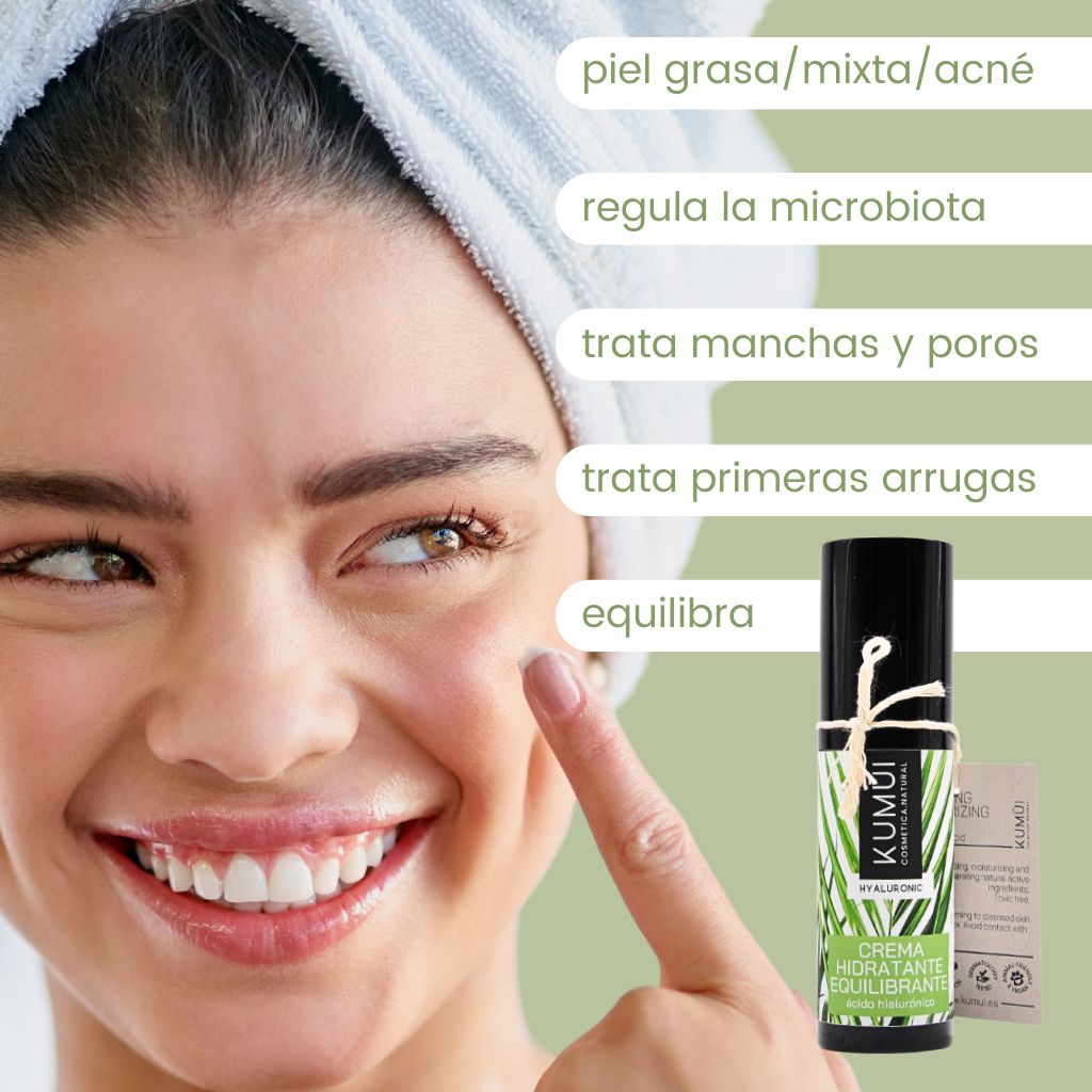 Crema Facial Antiedad Equilibrante Piel Mixta y Grasa Con Acido Hialuronico KUMUI 30ml_1
