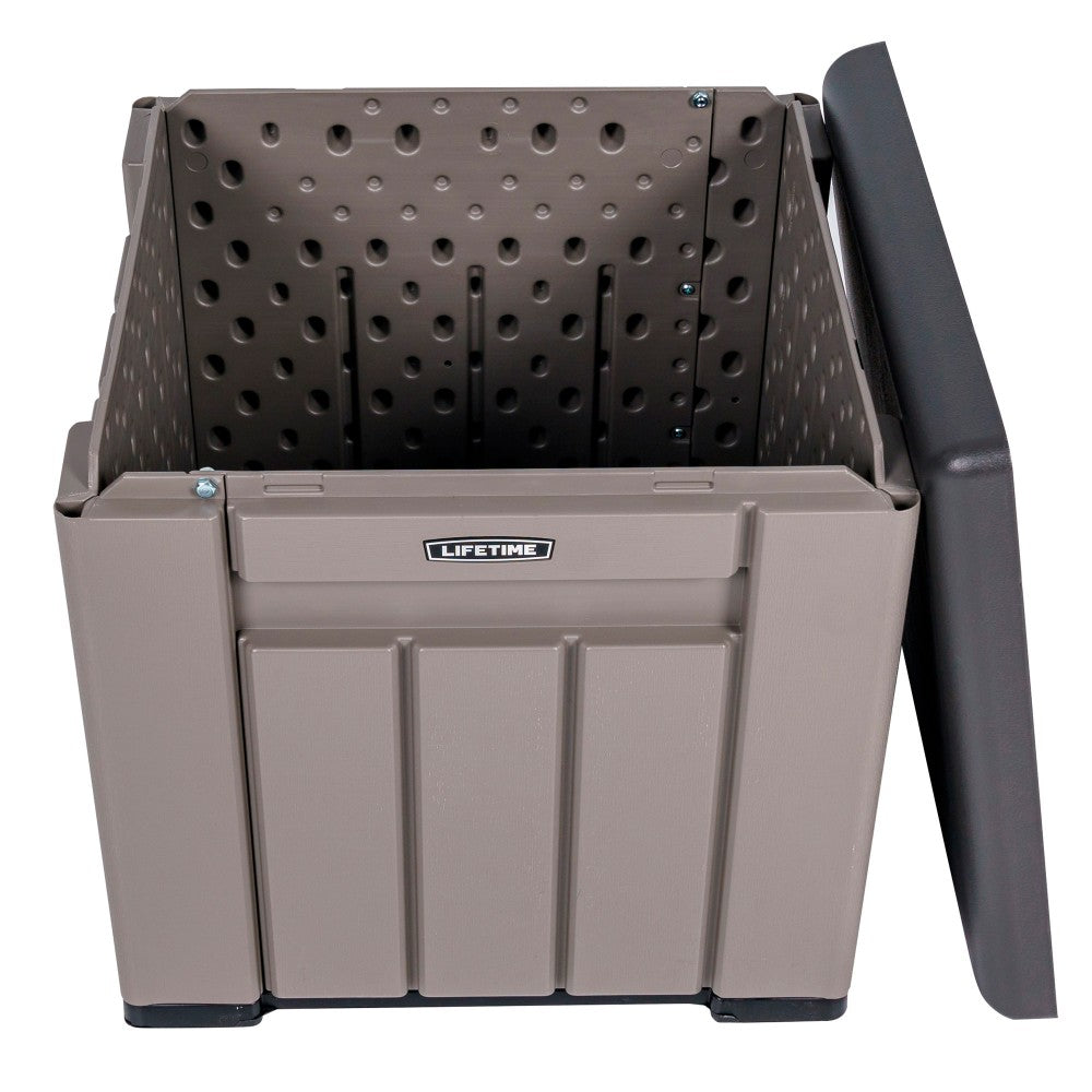 Baúl Exterior Ultrarresistente Gris C/tapa Desmontable Lifetime_1
