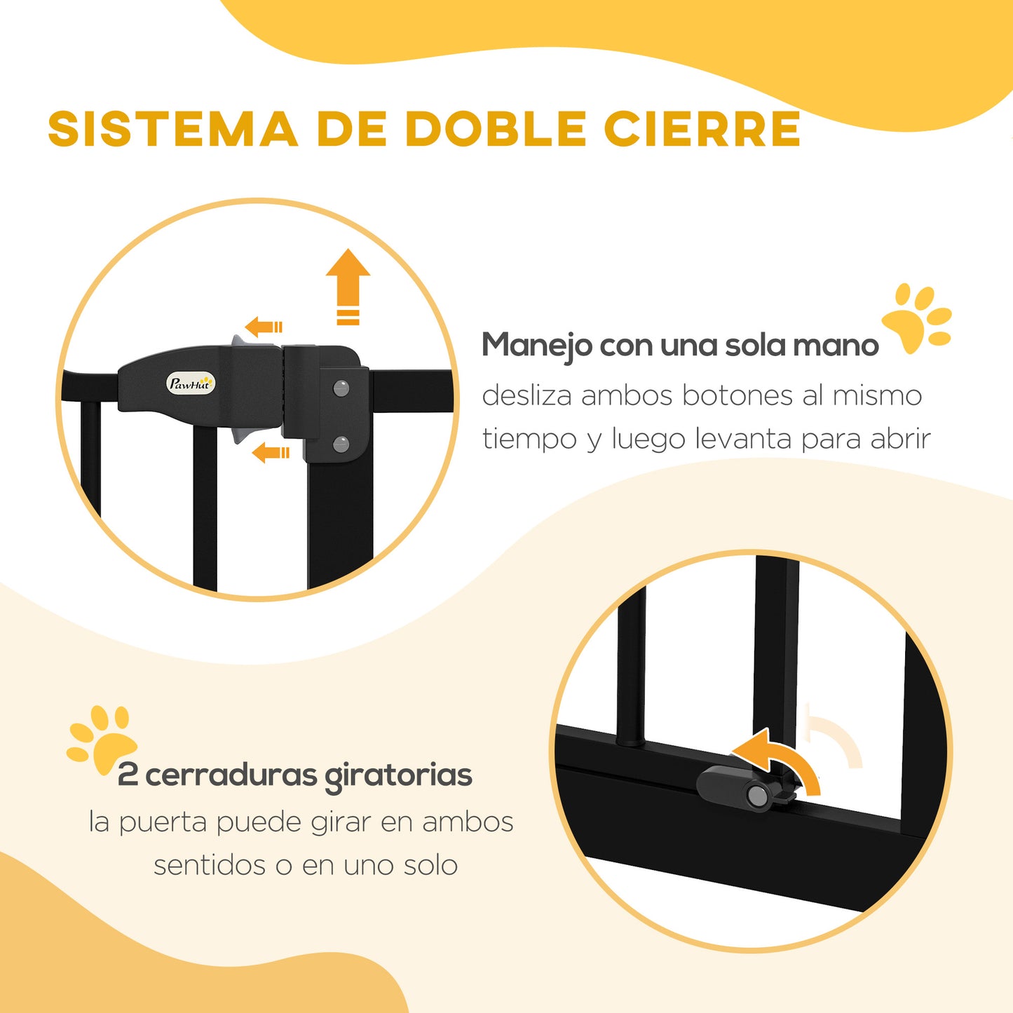 Pawhut Barrera De Seguridad Para Perros Extensible 74-100 Cm_3