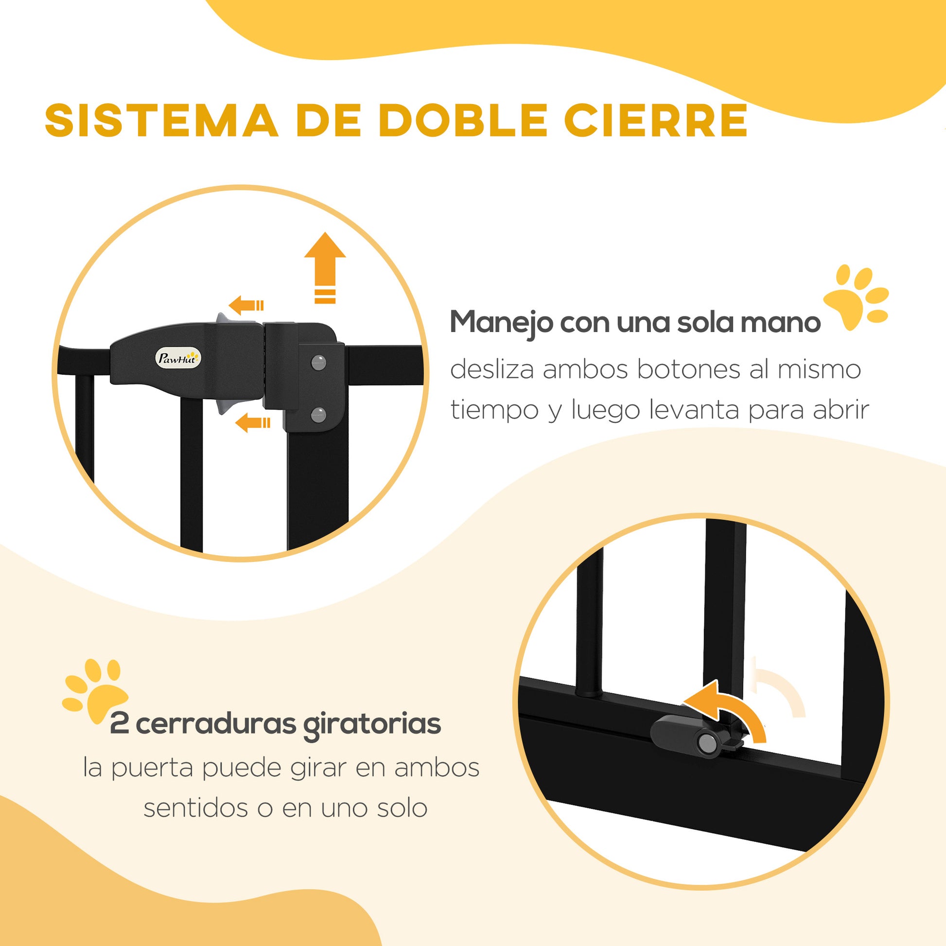Pawhut Barrera De Seguridad Para Perros Extensible 74-100 Cm_3