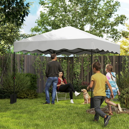 Outsunny Carpa Plegable Pop-up Gazebo 3x3 M Con Protección Uv 50+ Blanco_1
