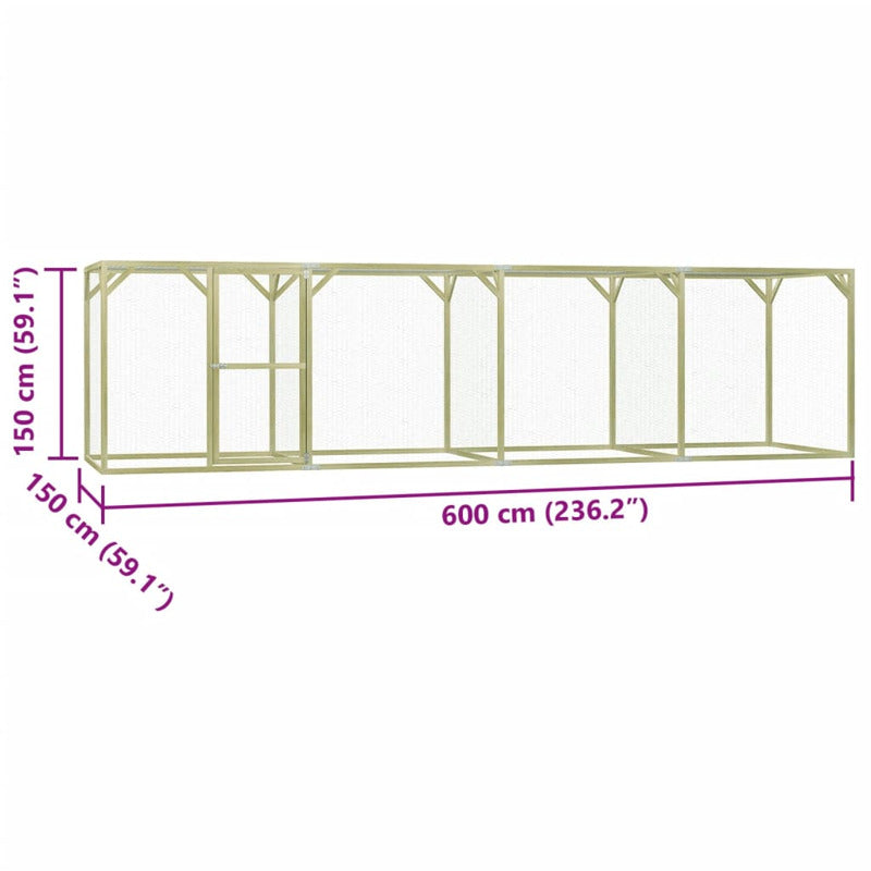Vidaxl Jaula Gallinero Acero 6x1,5x1,5 M_5
