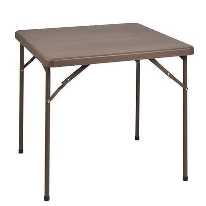 Mesa Plegable Cuadrada 86x86x74 Cm. Color Marron._0