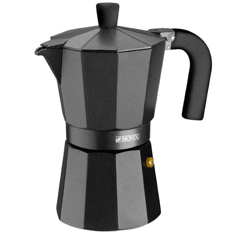 Cafetera Italiana Monix Noir M640009 9 Tazas Negra_0