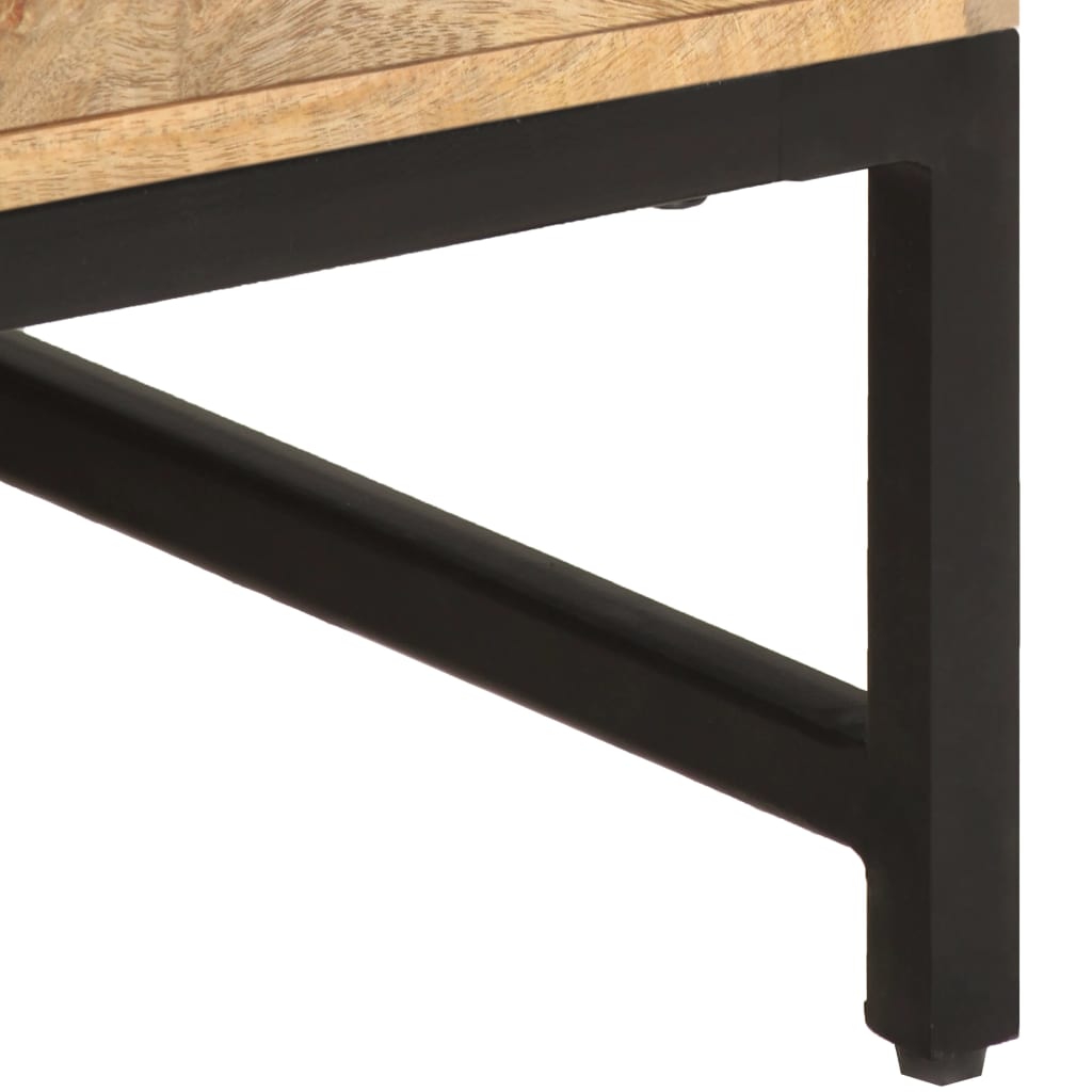 Mesa De Centro Madera Maciza De Mango 67x67x45 Cm_3