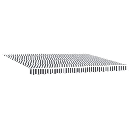 Toldo Retráctil Aluminio Y Tela Gris Antracita Y Blanco 4,5x3 M_3
