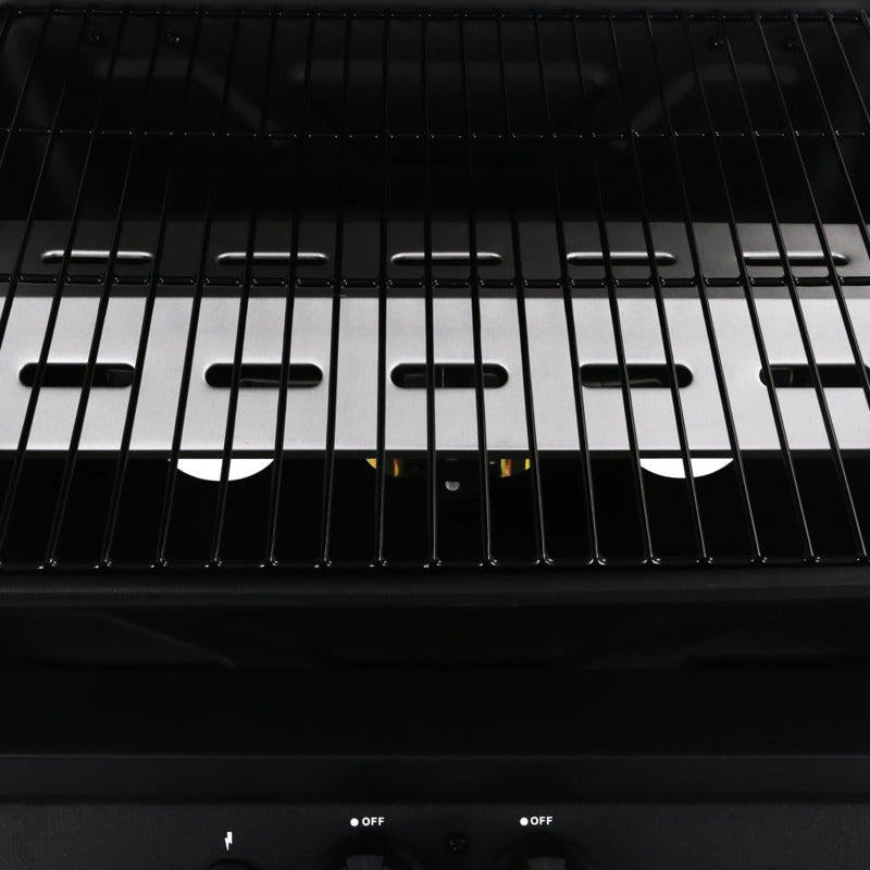 Vidaxl Barbacoa Portátil De Gas Con Mesita De 3 Estantes Negro_5