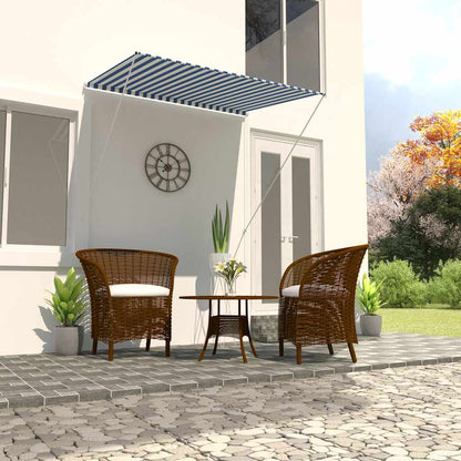 Toldo Retráctil 150x150 Cm Azul Y Blanco_1