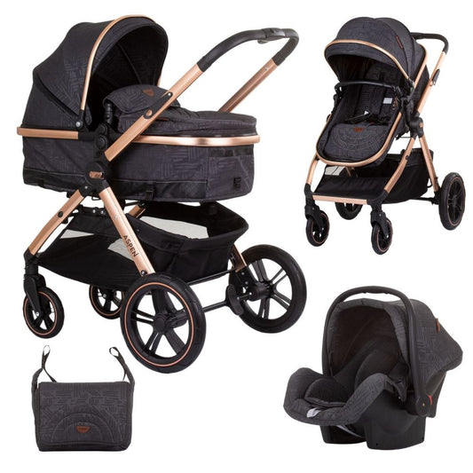 Carrito De Bebé Trío Convertible Aspen Hasta 22 Kg Ebony_0