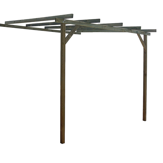 Pérgola Adosada De Madera Gama Kai Vidahuerto – 300x300x240 Cm A 270 Cm._0