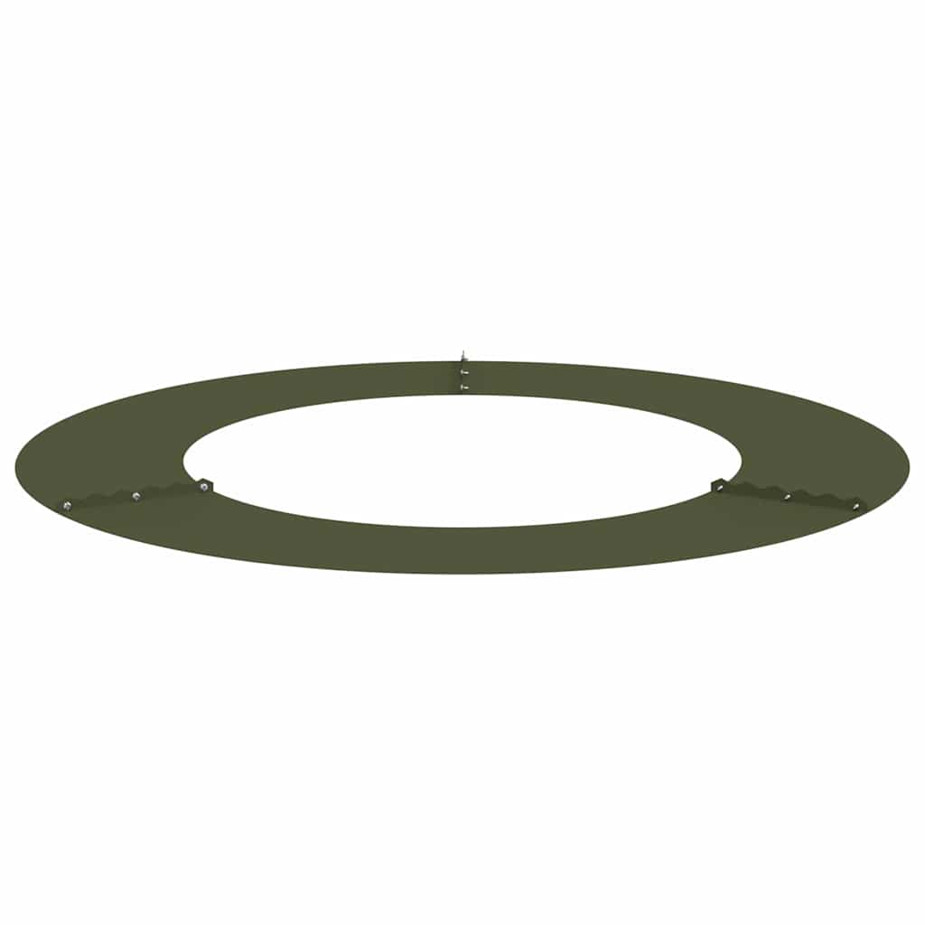 Adecuado Para Anillos De Árbol Plano 5 Uds. Verde Oliva Acero_3