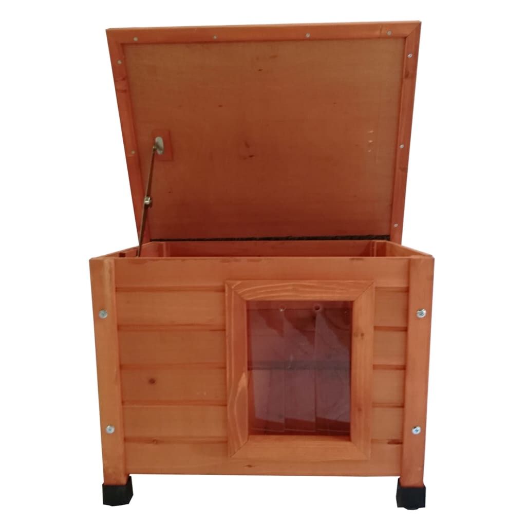 @pet Casa De Exterior De Gato Xl Madera Marrón 68,5x54x51,5 Cm_1