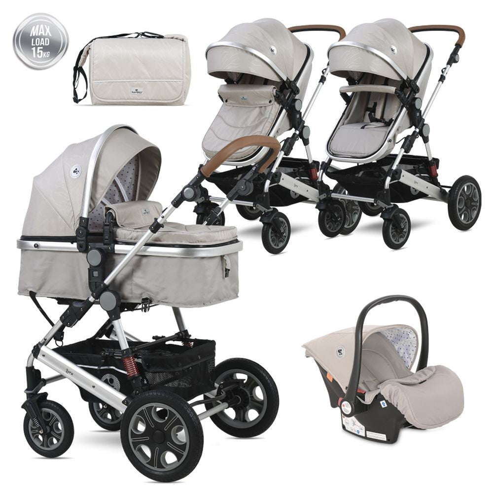 Carro De Bebé Tres Piezas Convertible Lora Hasta 15 Kg String Dots_0