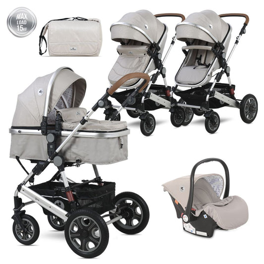 Carro De Bebé Tres Piezas Convertible Lora Hasta 15 Kg String Dots_0