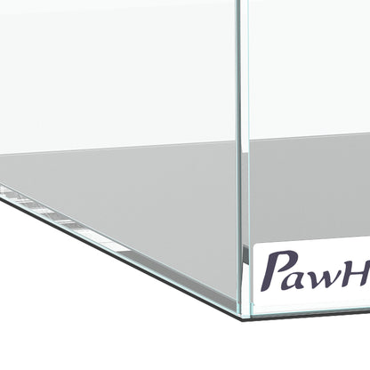 Pawhut Acuario De Pecera 51 L De Cristal Con Alfombrilla Protectora Transparente_4