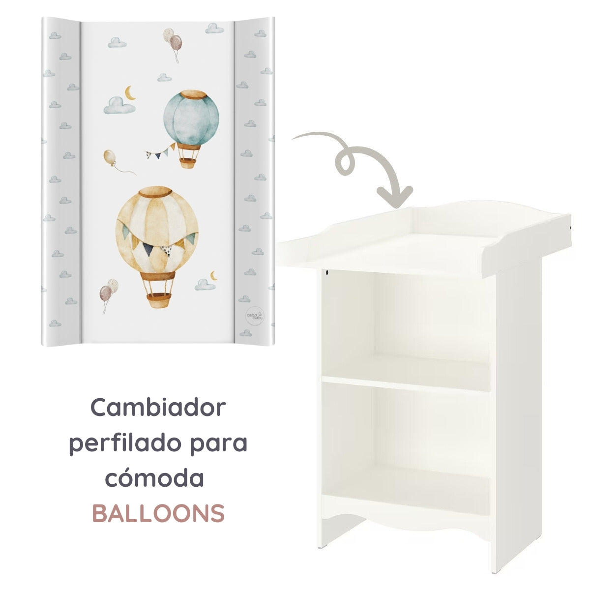 Cambiador Perfilado Para Cómoda Basic Balloons