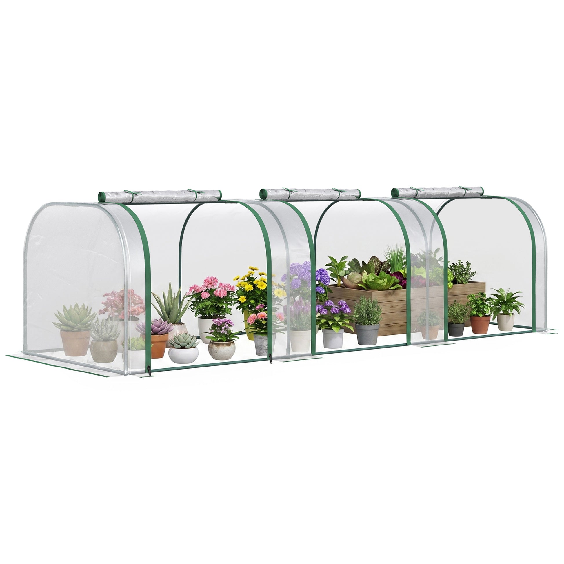 Outsunny Invernadero Caseta Para Jardín Terraza Cultivo De Planta Semilla_0