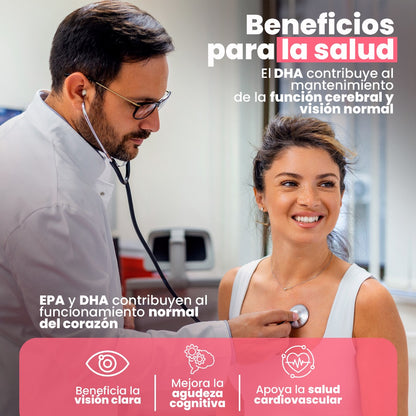 Omega 3 Capsulas 1000mg - 240 Perlas Blandas Enriquecido Con Vitamina E - Omega-3 Con 350mg Epa - 250mg Dha (4 Meses)_1
