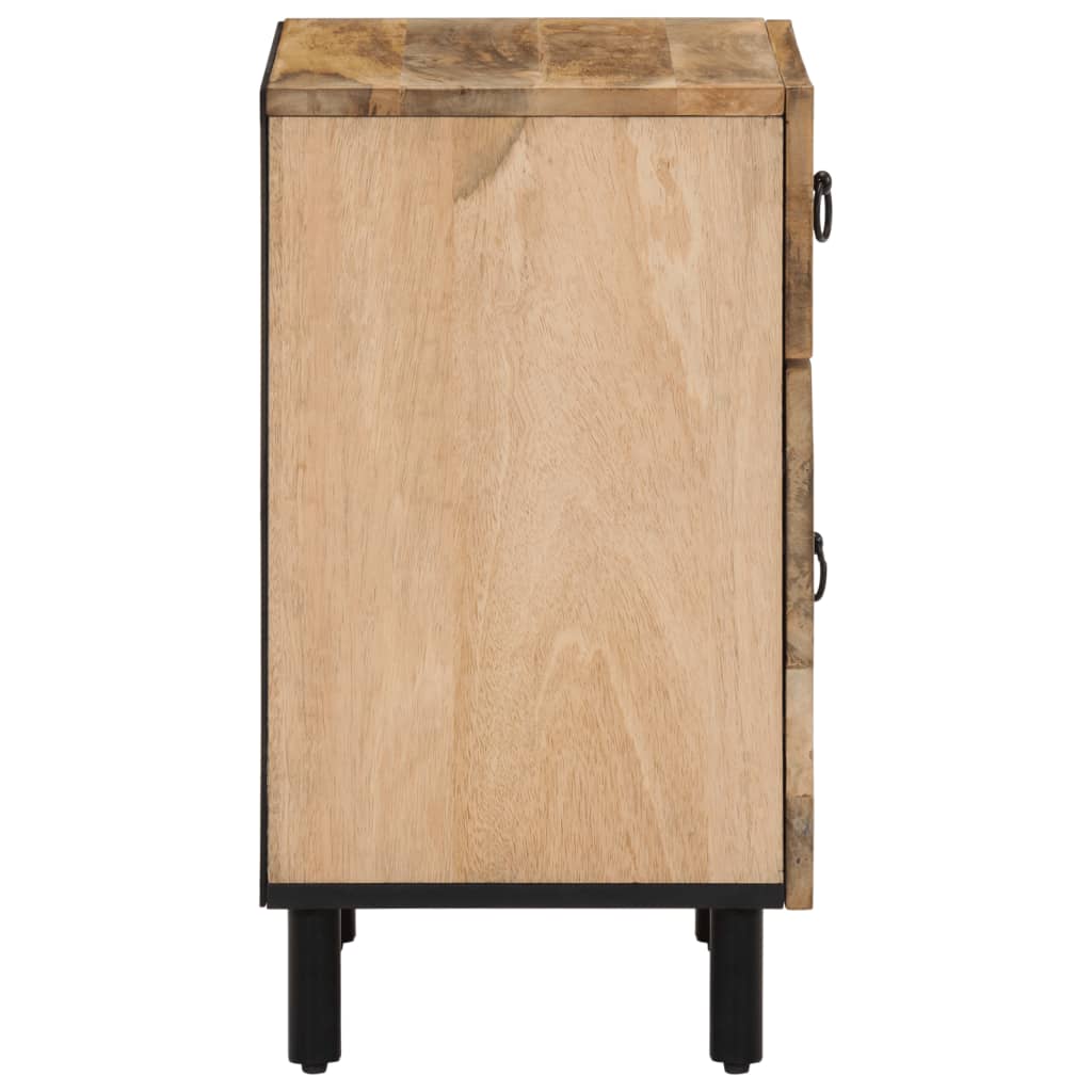 Mesita De Noche Madera Maciza De Mango 50x33x60 Cm_4