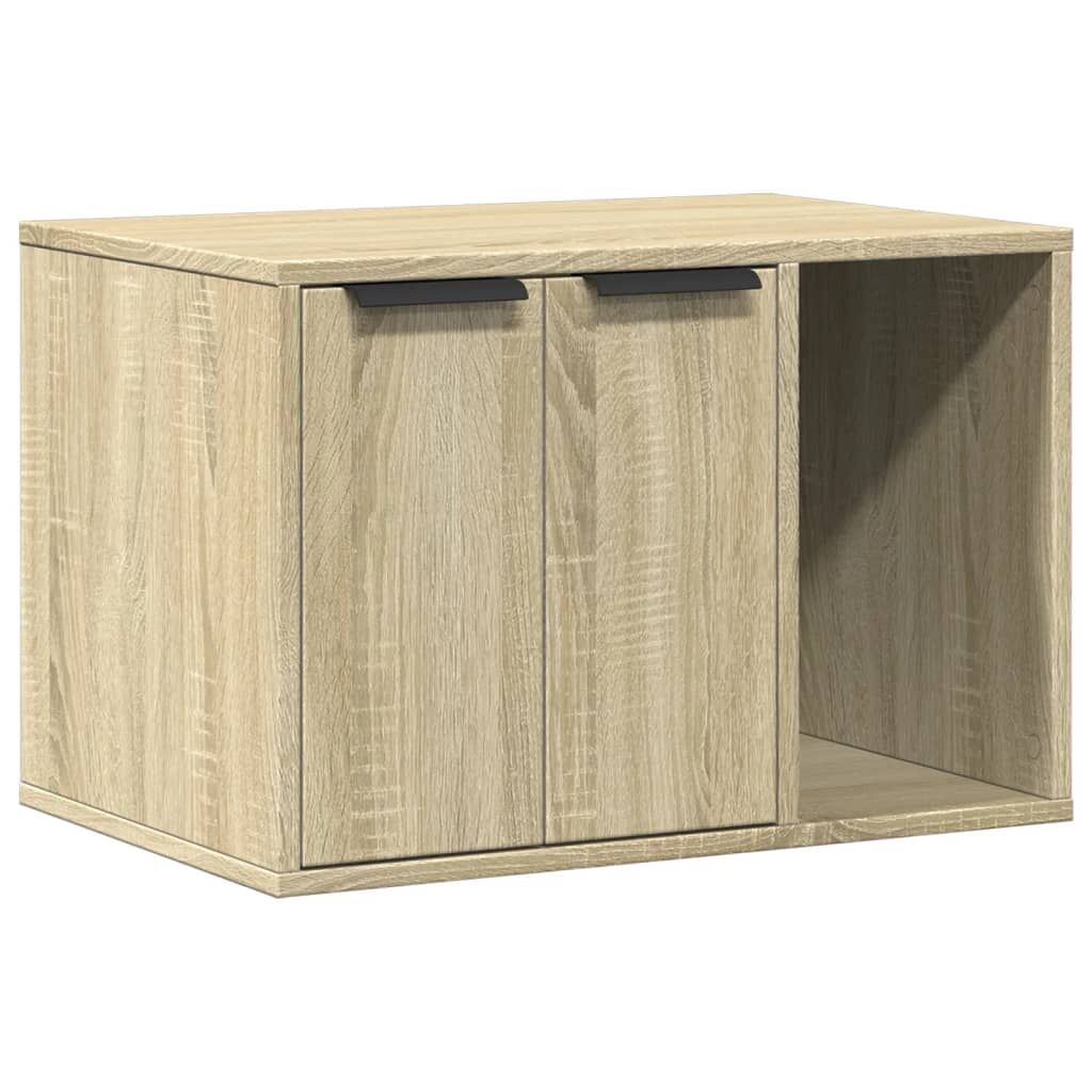 Vidaxl Mueble Arenero Para Gatos Madera Roble Sonoma 60x40x40 Cm_0