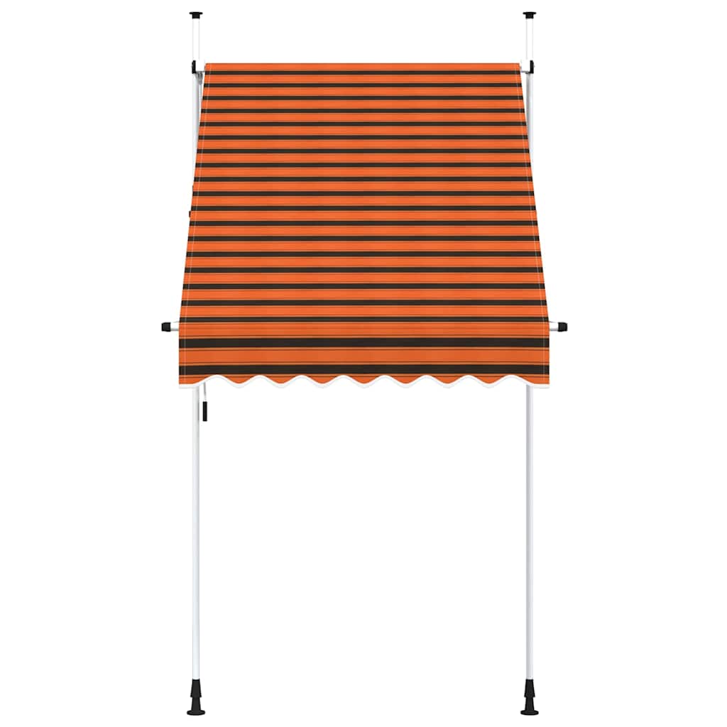 Toldo Manual Retráctil Naranja Y Marrón 150 Cm_2
