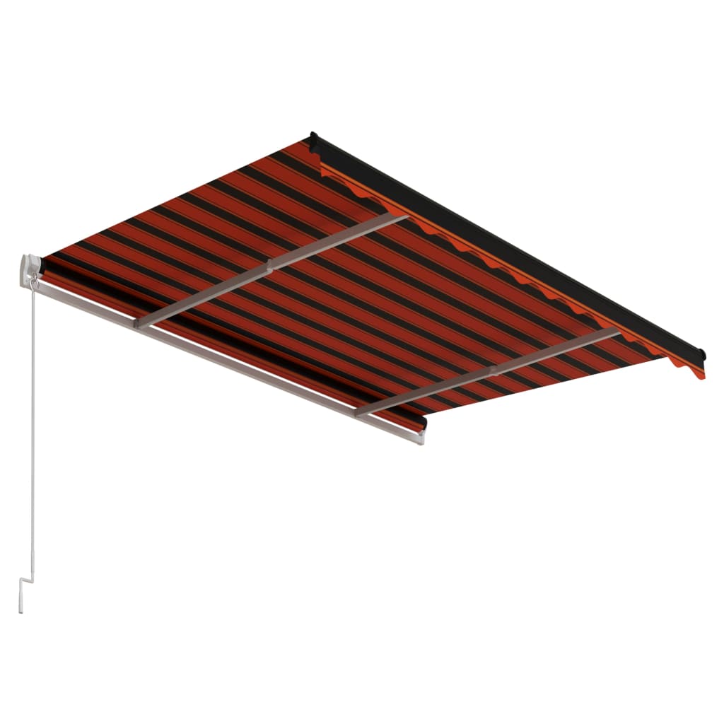 Toldo Automático Retráctil Naranja Y Marrón 300x250 Cm_3