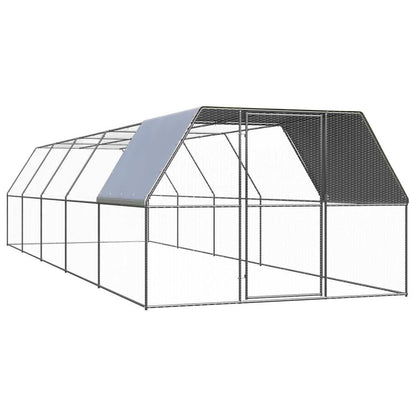 Vidaxl Jaula Gallinero De Acero Galvanizado 3x10x2 M_0