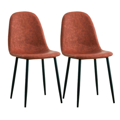 Pack 2 Sillas De Comedor De Piel Mera 56x44x87.5cm Thinia Home_0