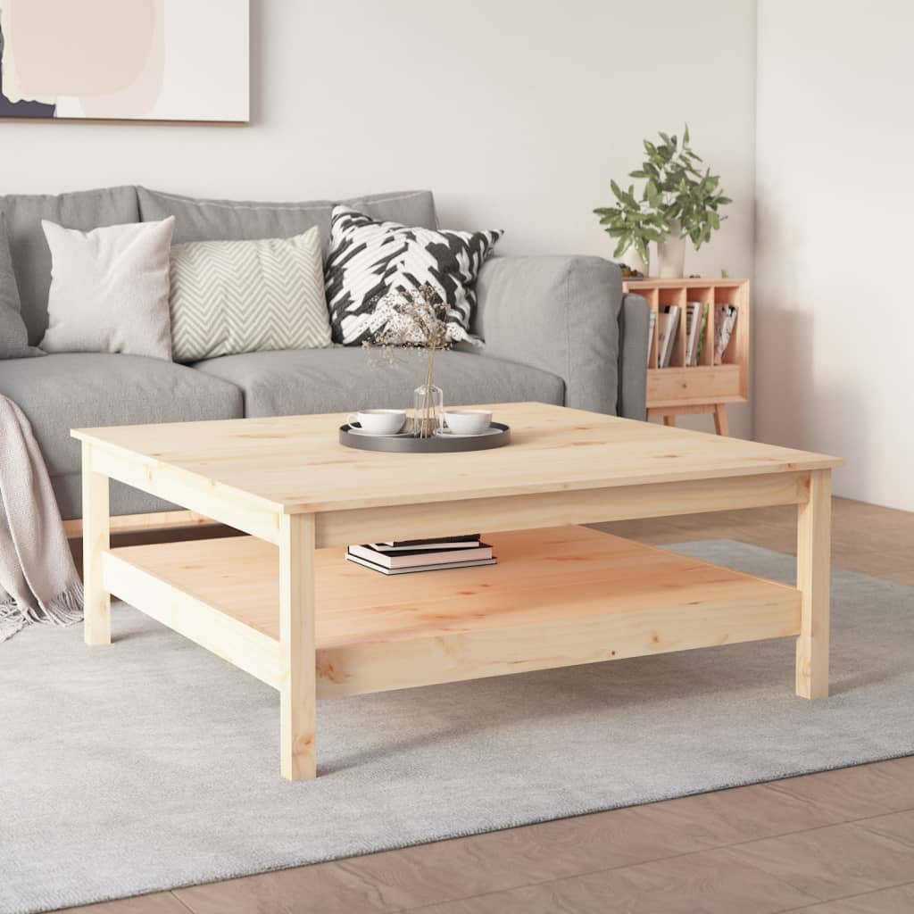 Mesa De Centro De Madera Maciza De Pino 100x100x40 Cm_2