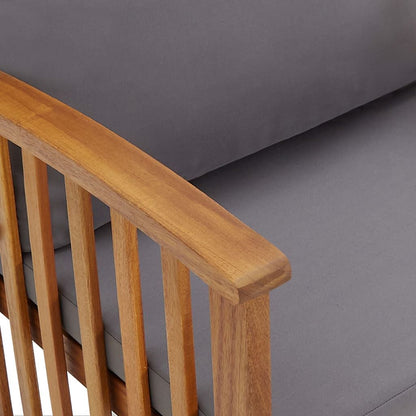 Vidaxl Banco De Jardín Con Cojines 119 Cm Madera Maciza De Acacia_4