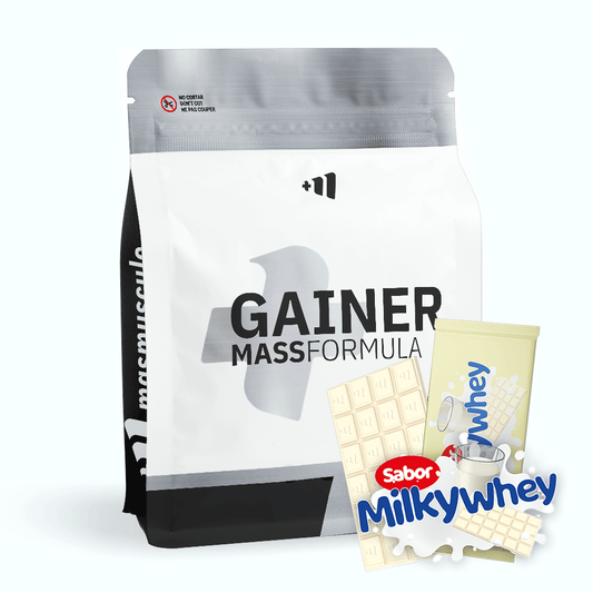 Gainer Mass Formula - 3 Kg - Chocolate Blanco Con Leche Milkywhey - Aumenta La Masa Muscular - Masmusculo_0