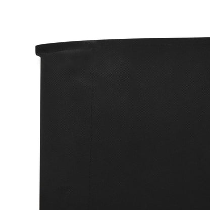 Vidaxl Paravientos De Playa De 9 Paneles Tela Negro 1200x160 Cm_3