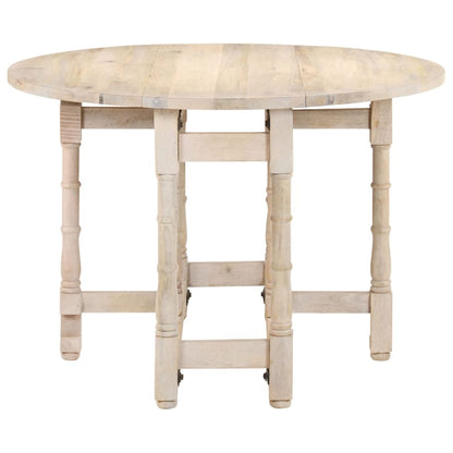Mesa De Comedor Redonda De Madera Maciza De Mango 110x76 Cm_1
