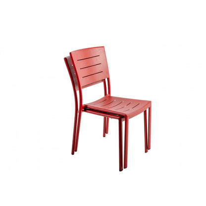 Lote De 4 Sillas De Jardín Apilables Inari - Aluminio - Muebles De Jardín - 45x59,5xh84cm_2