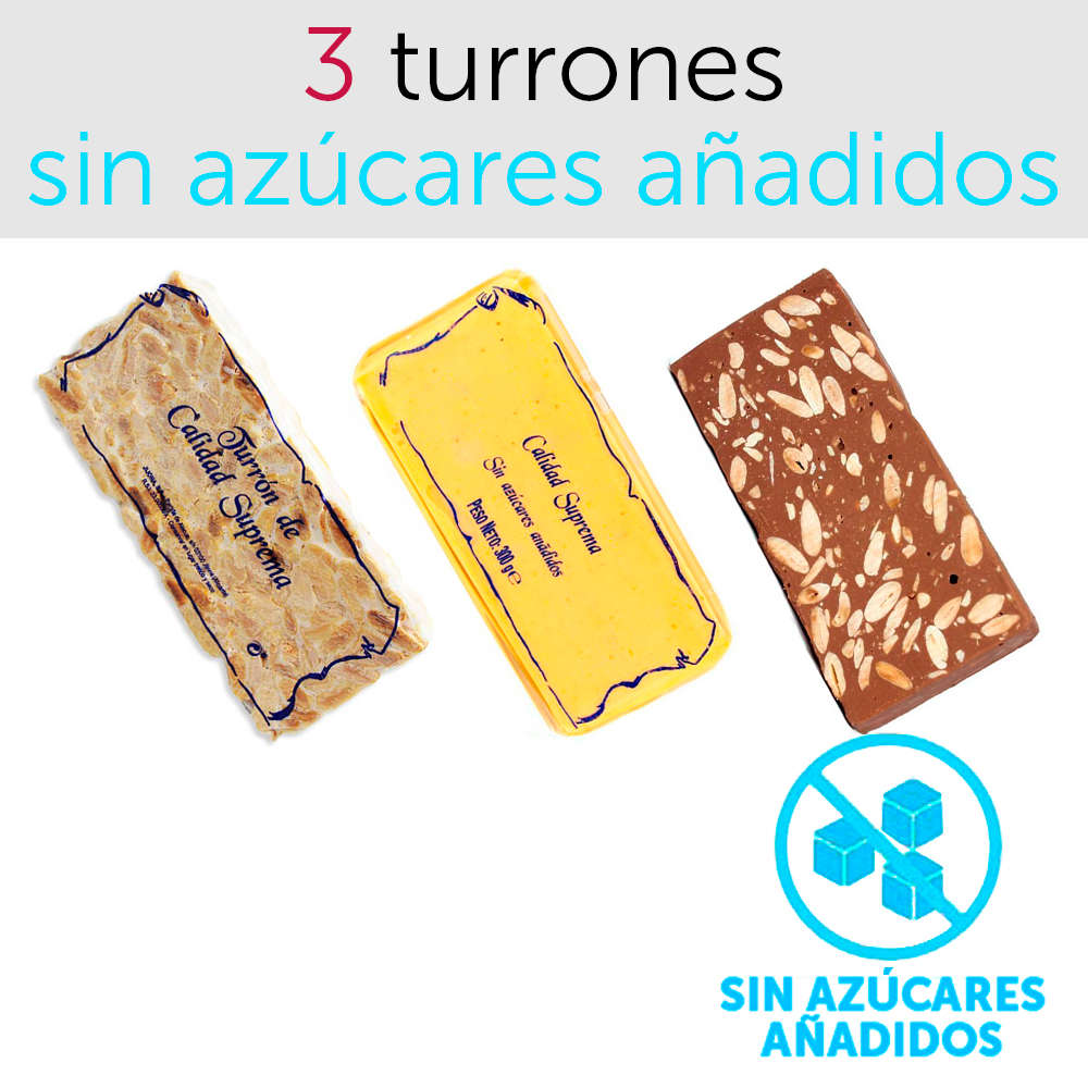 Pack 3 Turrones Sin Azúcares Añadidos_0