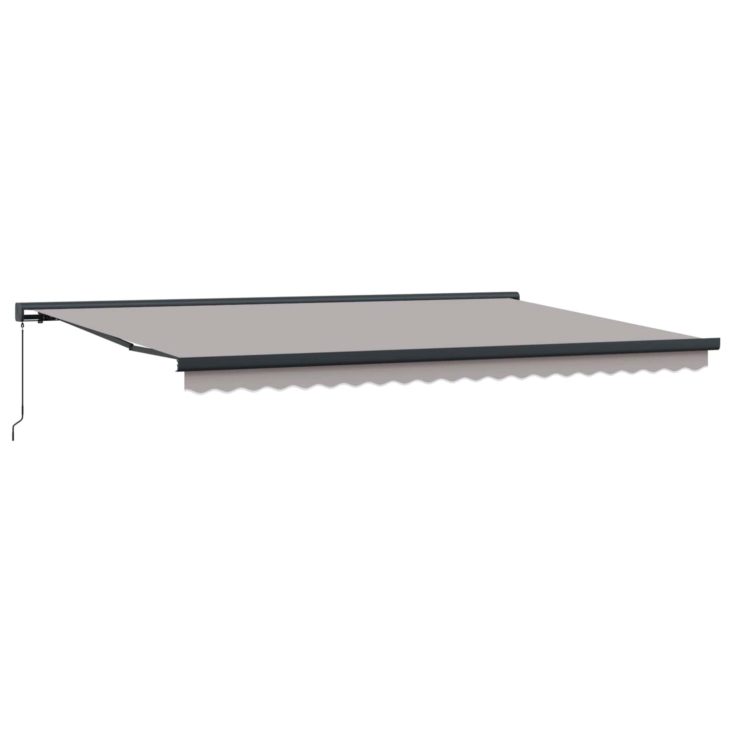 Toldo Retráctil Gris Claro 500 X 300 Cm Lona Y Aluminio_0