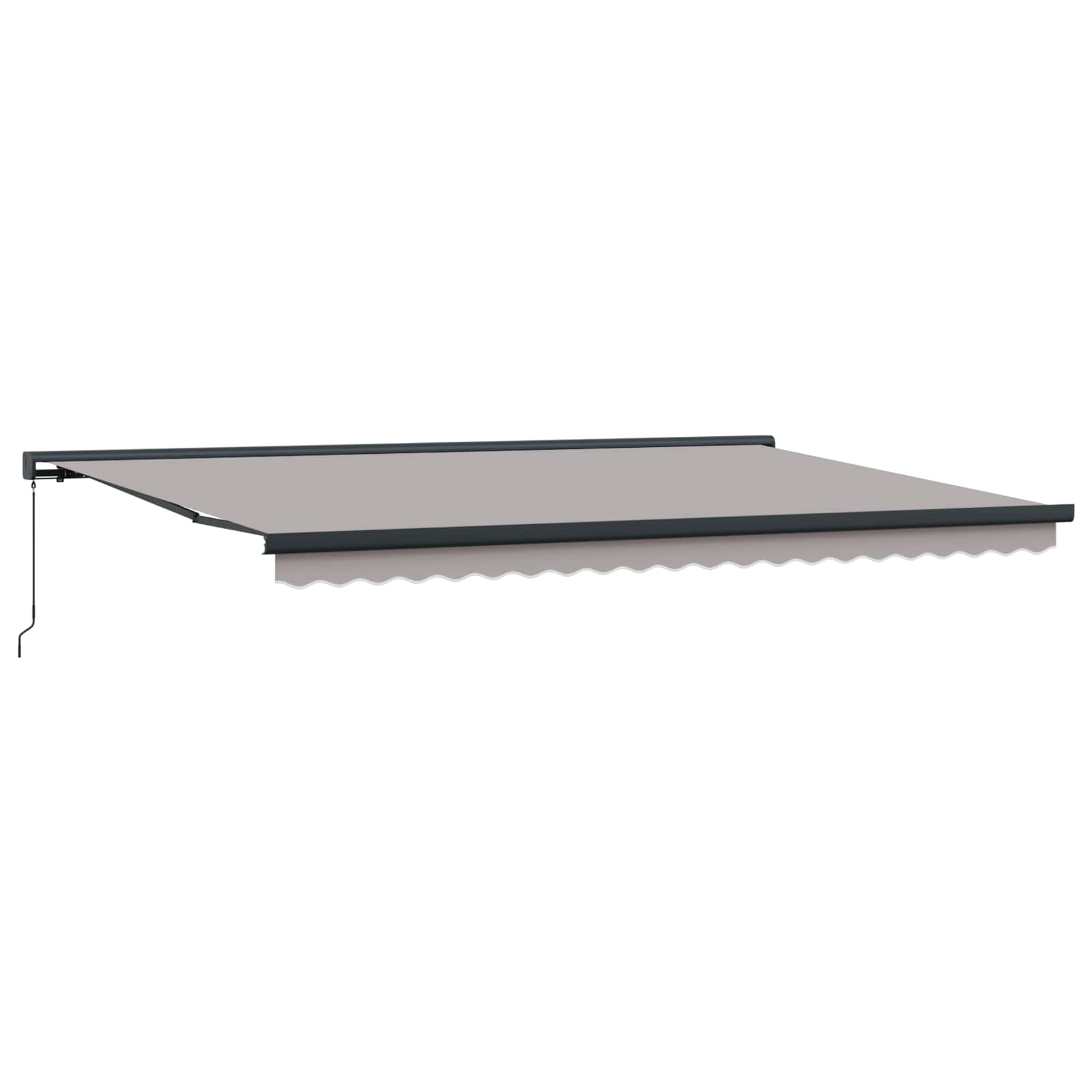 Toldo Retráctil Gris Claro 500 X 300 Cm Lona Y Aluminio_0