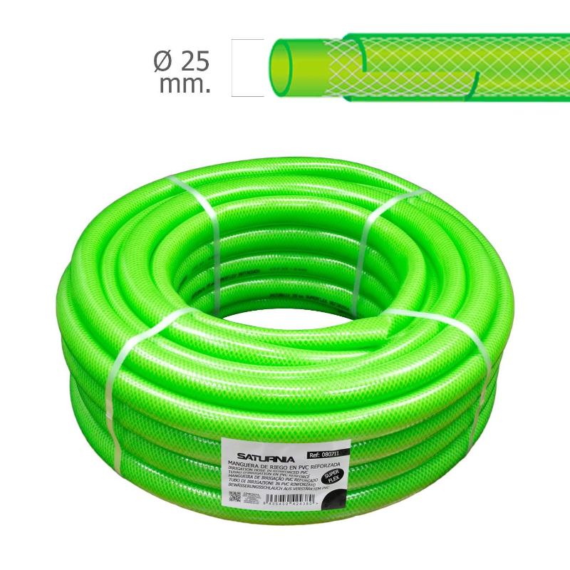 Manguera Latflex Reforzado Ø 25 Mm. - 1 Rollo 25 Metros Manguera Jardin, Manguera Riego, Manguera Reforzada,_0