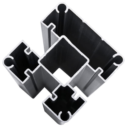 Panel De Valla Wpc Negro 180x105 Cm / Vetonek_3