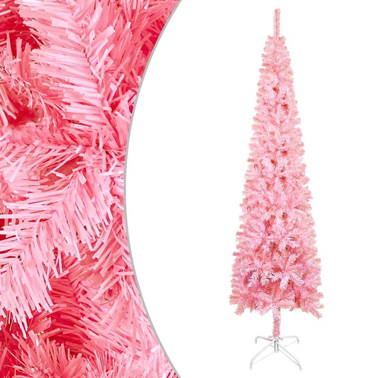 Vidaxl Árbol De Navidad Delgado Rosa 150 Cm_0
