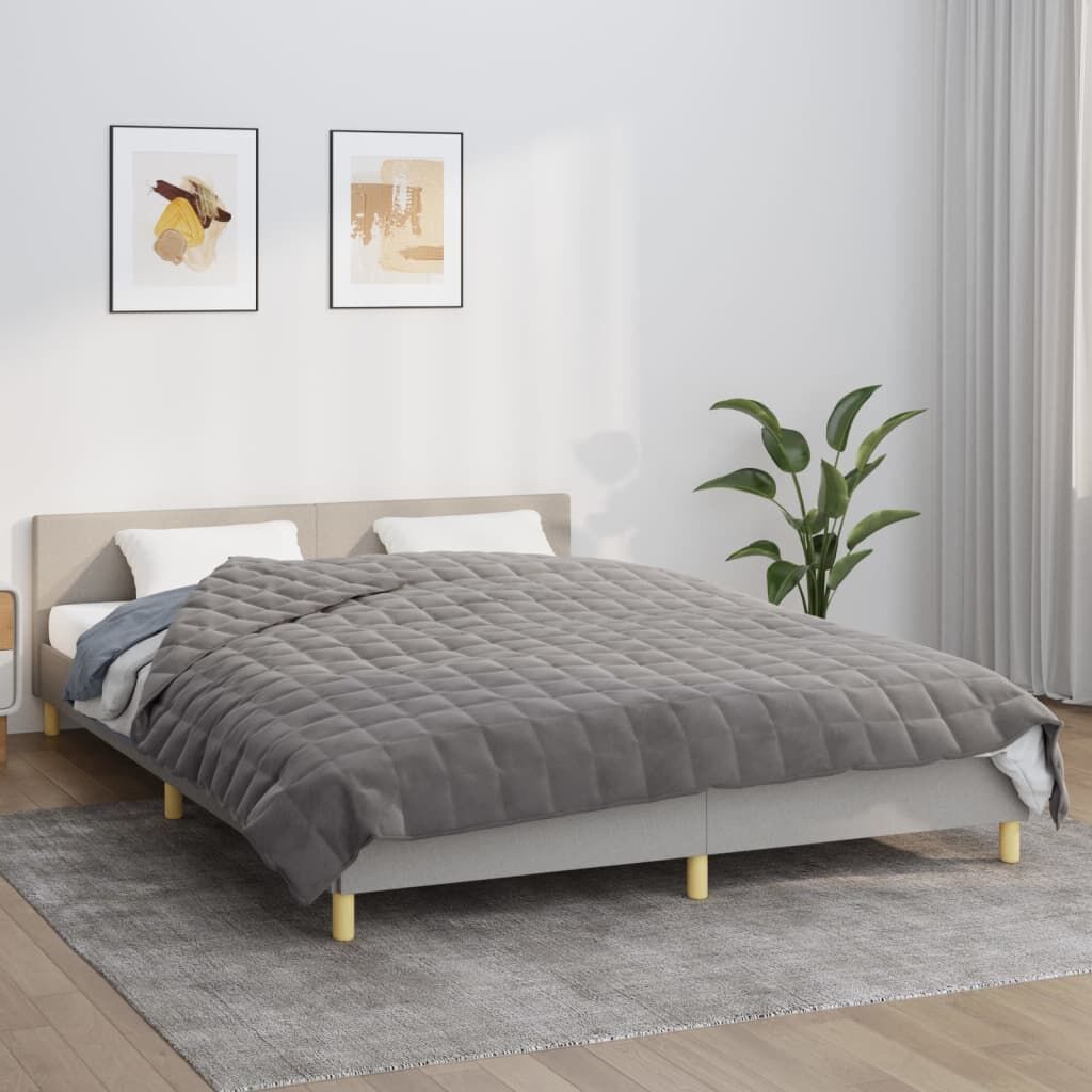 Vidaxl Manta Con Peso Tela Gris 200x230 Cm 9 Kg_1