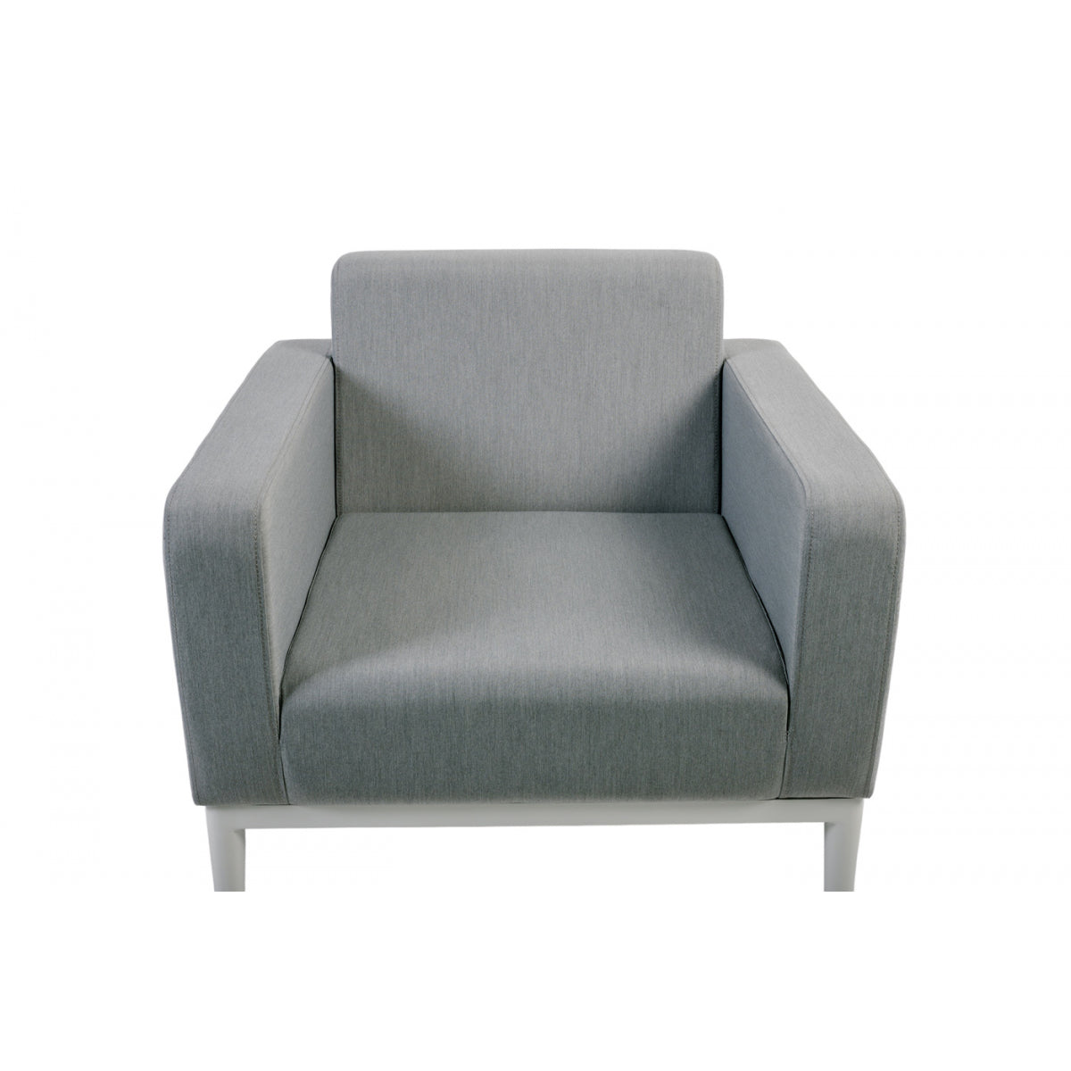 Mobiliario De Jardín Para 4 Personas Viena Tela Hidrófuga Y Aluminio Gris 1 Banco + 2 Sillones + 1 Mesa - Mobiliario De Jardín_3