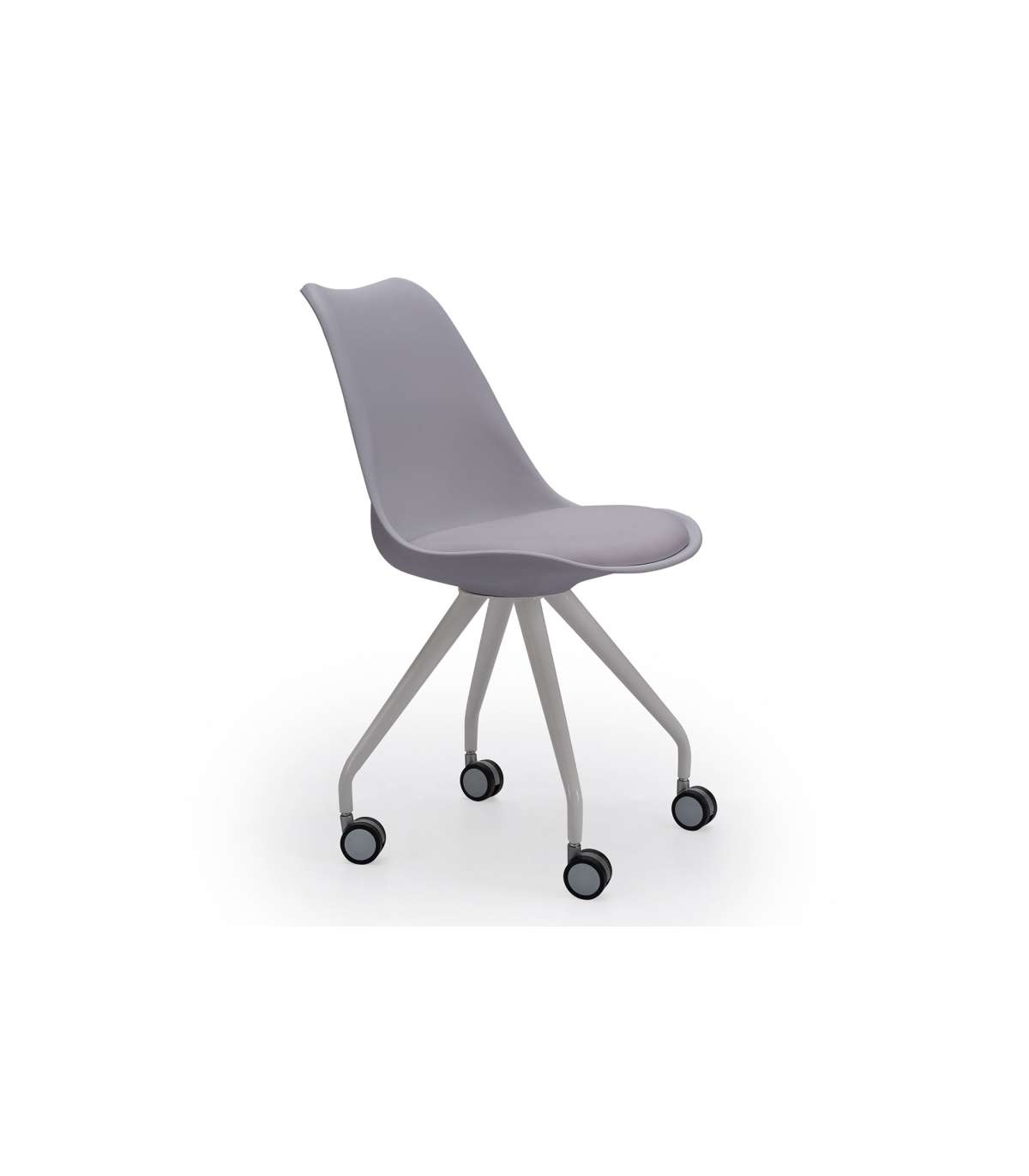 Pack De 2 Sillas De Oficina Elevable Rania Acabado Gris, 48.5cm(ancho ) 82cm(altura) 52cm(_0