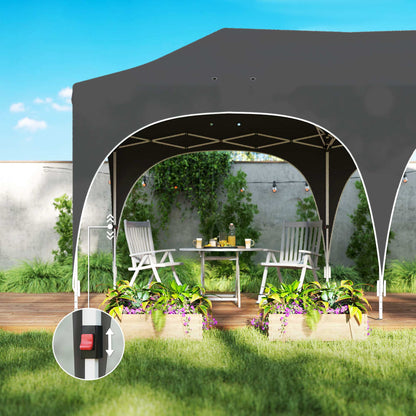Outsunny Carpa Plegable 6x3 M Con Altura Ajustable 6 Laterales Extraíbles Gris_4